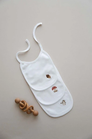 3lü Biyeli Bebek Önlüğü 0-3 Ay Model 1 - 4