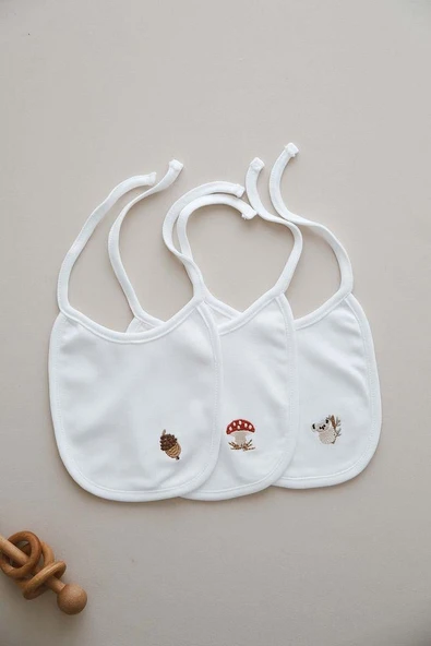 3lü Biyeli Bebek Önlüğü 0-3 Ay Model 1 - 2