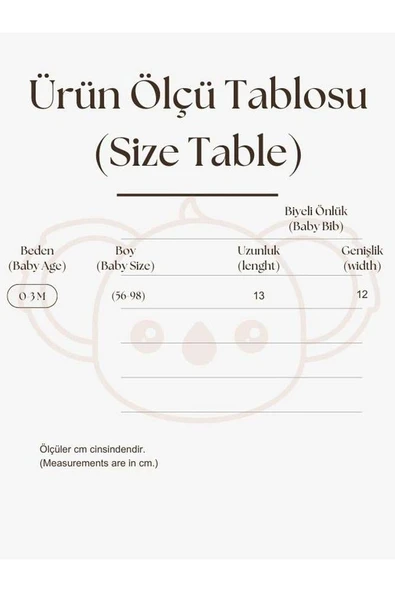 3lü Biyeli Bebek Önlüğü 0-3 Ay Model 7 - 4