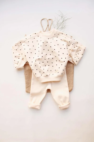 Siyah Puantiyeli Bebek Alt Üst Takım ürün görseli