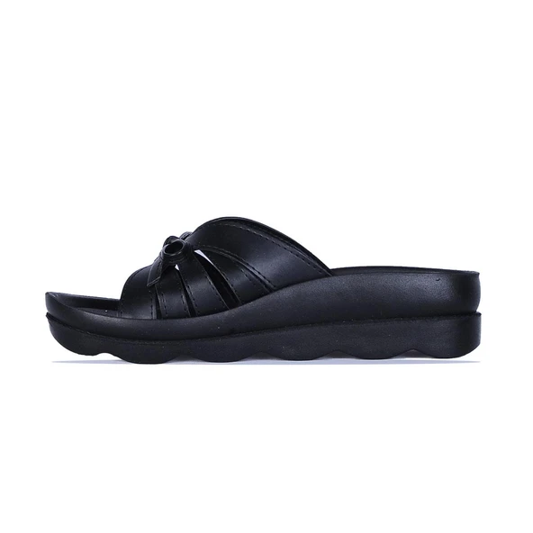 Ayakcenter 1708 Voga Siyah Kadın Düz Terlik - Resim 2