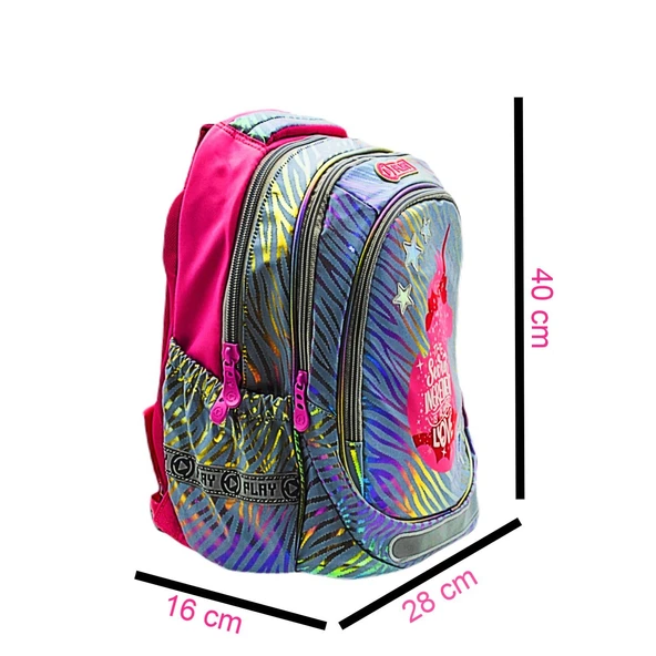 Sentor Maxx Unicorn 3 Bölmeli Okul Sırt Çantası Gri (161640) - Resim 2