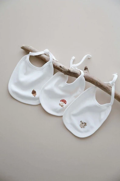 3lü Biyeli Bebek Önlüğü 0-3 Ay Model 1 - 6