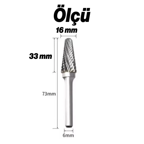 Freze Uç L Tipi Törpü Kalıpçı Metal Demir Ahşap Plastik Taş Oyma Makinesi Ucu Konik Matkap Uyumlu - 4