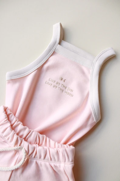 Pudra Askılı Şortlu Takım - Resim 7