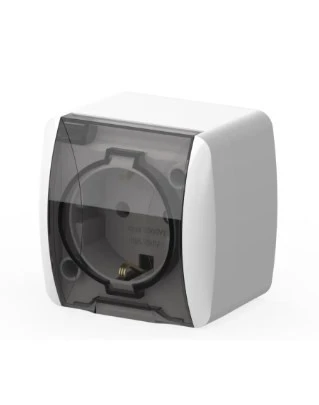 Elbi Alsu Sıvaüstü Kapaklı Topraklı Priz ürün görseli