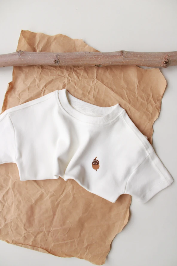 Palamut Nakışlı Oversize T-shirt - 6