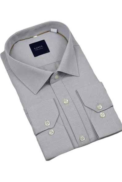 Erkek Büyük Beden Uzun Kol Gömlek 3745 BGL-ST04389 - Resim 5