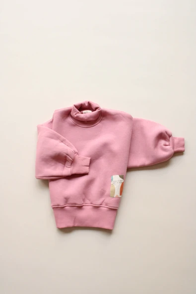 Balıkçı Yaka Oversize Polarlı Sweatshirt 1-5 Yaş - 11