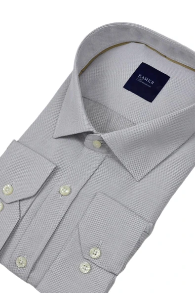 Erkek Büyük Beden Uzun Kol Gömlek 3745 BGL-ST04389 - Resim 9