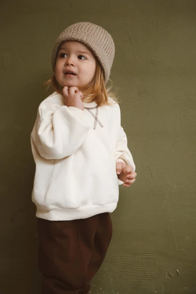 Karyoka Oversize Polarlı Sweatshirt 1-5 Yaş - 8