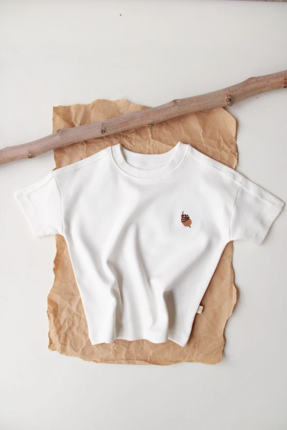 Palamut Nakışlı Oversize T-shirt - 4