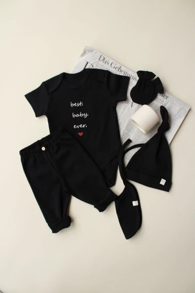 Baby Nakışlı 5li Yenidoğan Set - 7