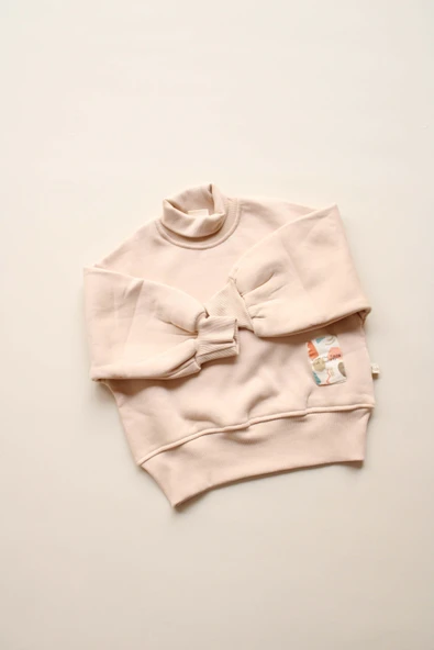 Balıkçı Yaka Oversize Polarlı Sweatshirt 1-5 Yaş - 2