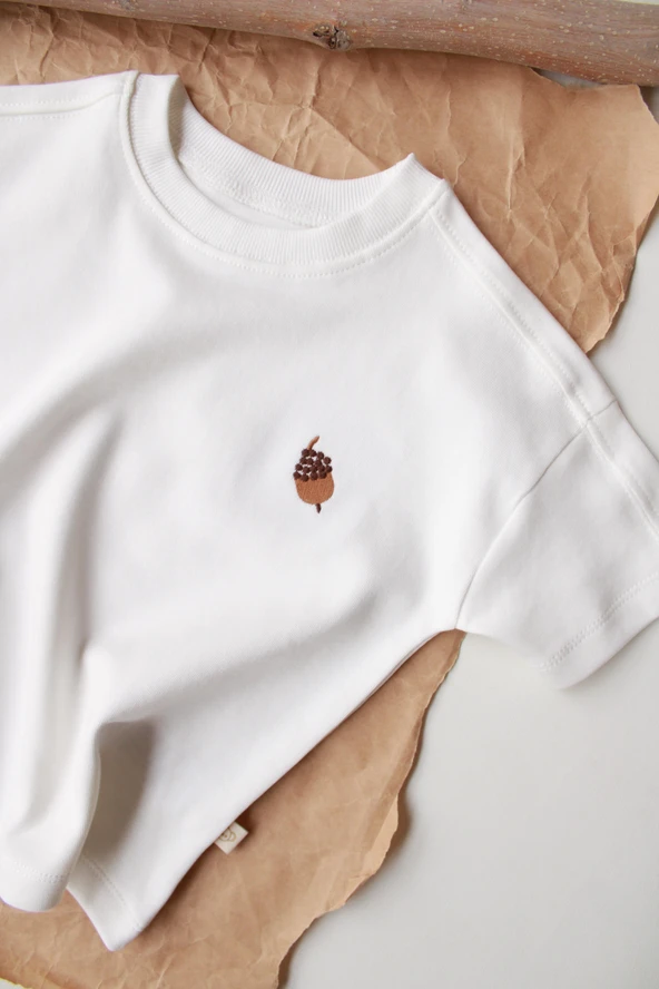 Palamut Nakışlı Oversize T-shirt - 5