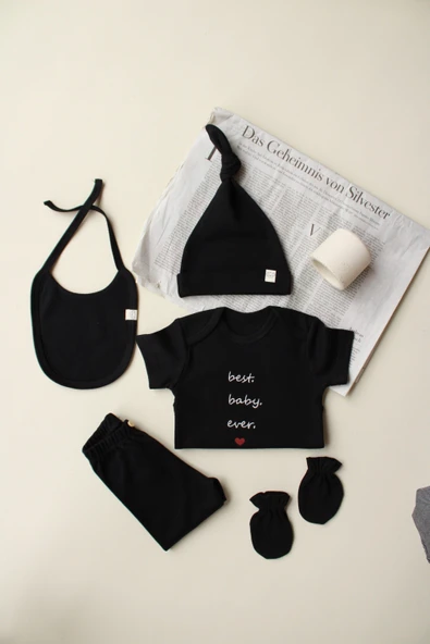 Baby Nakışlı 5li Yenidoğan Set - 5