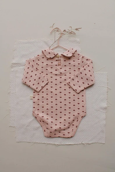 Kalp Baskılı Bebe Yaka Alt Üst Takım - 6