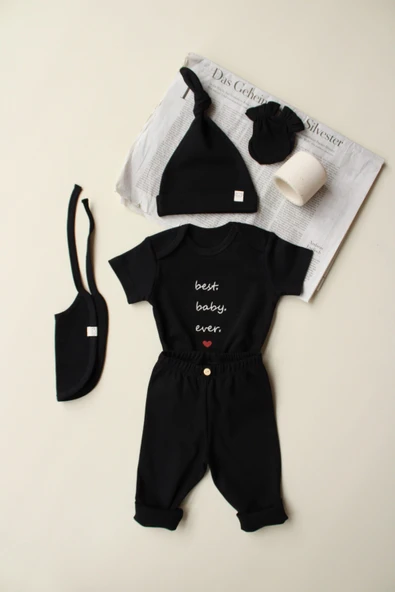 Baby Nakışlı 5li Yenidoğan Set - 6