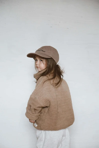 Sütlü Kahve Wellsoft Yarım Fermuar Çocuk Mont 1-6 Yaş - Resim 2