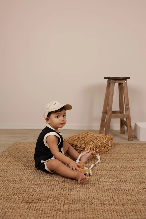 Siyah Unisex Atlet Şort Takım - 4