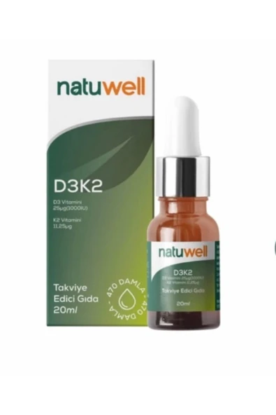 NATUWELL NATUWELL Vıt D3k2 20 ml Damla 8683873980079