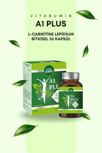 VİTABUMİN VİTABUMİN A1 Plus L-carnitine Yeşil Çay Krom Bromealin Içeren Bitkisel Takviye 30 Kaspül