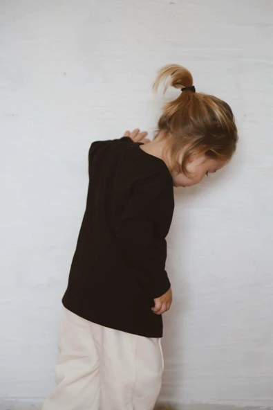 Siyah Basic Uzun Kollu T-shirt - 7