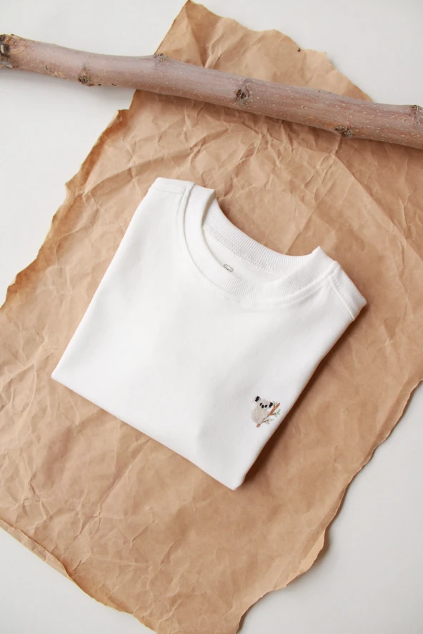 Koala Nakışlı Oversize T-shirt - 8