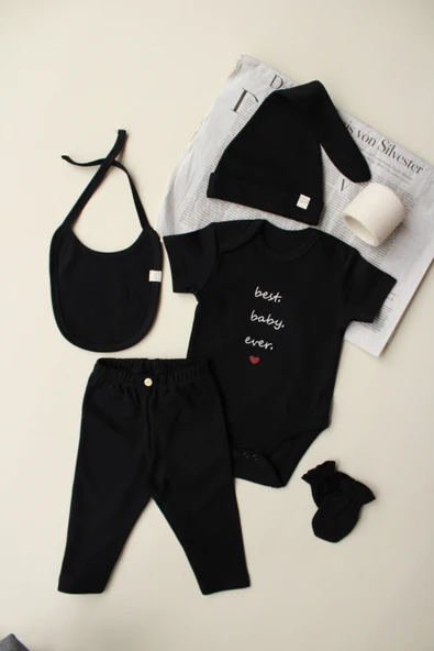 Baby Nakışlı 5li Yenidoğan Set - 3