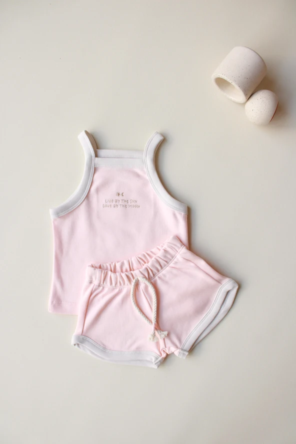 Pudra Askılı Şortlu Takım - Resim 6