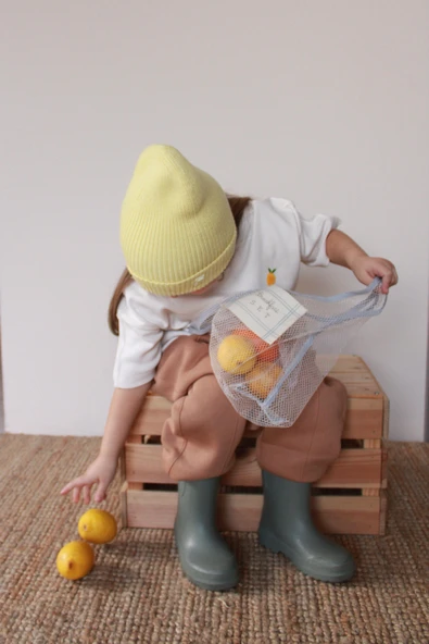 Limon Nakışlı Oversize T-shirt - Resim 4