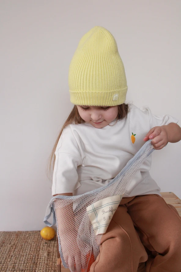 Limon Nakışlı Oversize T-shirt - Resim 2