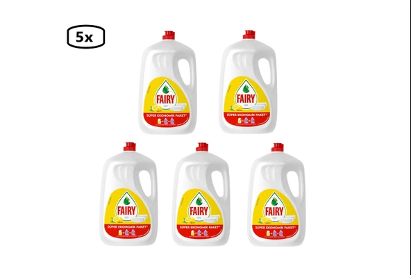 Fairy Sıvı Bulaşık Deterjanı Limon Kokulu 2600 Ml x 5 Adet