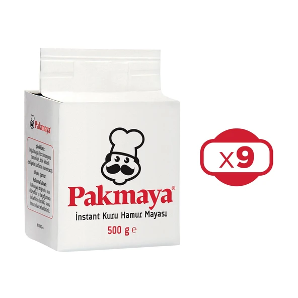 Pakmaya Instant Kuru Hamur Mayası 500 gr x 9 Adet - 2