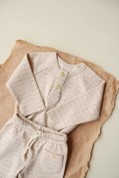 Taş Unisex Cepli Omuz Patlı Alt Üst Takım - 8