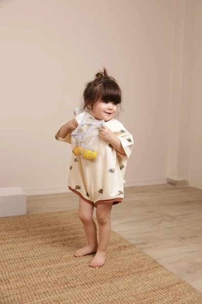 Zeytin Baskılı Oversize Tulum - 8