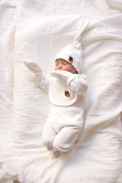 Palamut Nakışlı 5li Uzun Kollu Yenidoğan Set ürün görseli