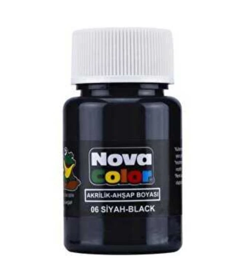 Nova Color Akrilik Boya 30 Ml Siyah - 4 adet ürün görseli 1