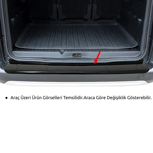 Ehiltek  VW Golf Arka Tampon Eşiği - Piano Siyah|HB 2013-2020 - 5