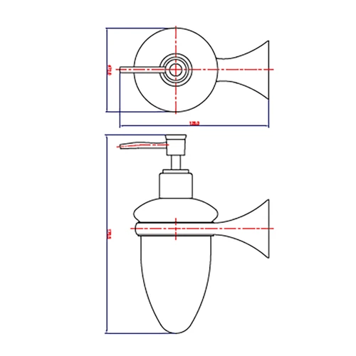 Bocchi Novara Sıvı Sabunluk Krom 3016-0012 - Resim 2