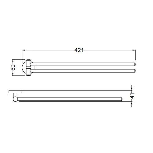 Bocchi Piave Havluluk İkili 42 cm Mat Siyah 3015-0016-AB - 2