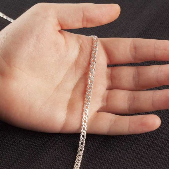 Nonna Model 80 Mikron Kalınlık Gümüş Bileklik Zincir Uzunluğu 21 cm