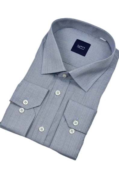 Erkek Büyük Beden Uzun Kol Gömlek 3613 BGL-ST04388 - Resim 3