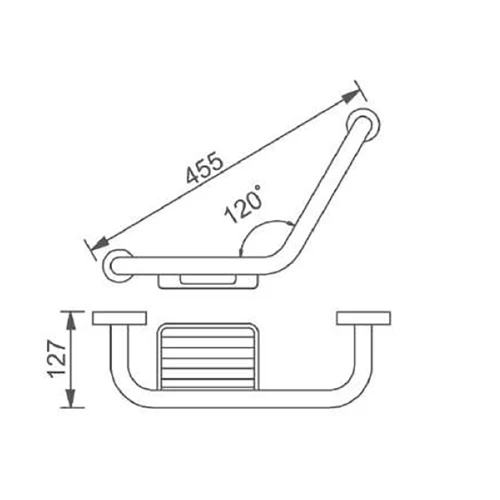 Bocchi Tutunma Barı Açılı Sabunluklu 455 Mm Krom 3051-0005 - 2