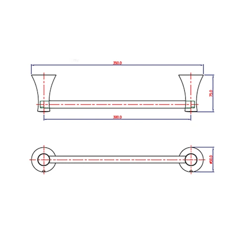 Bocchi Novara Havluluk Uzun 35 cm Krom 3016-0006 - 2