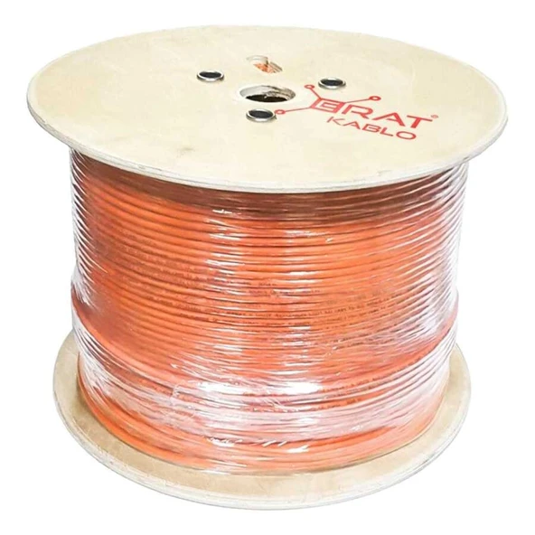 Erat DMP1ER2552IHBUU325 Cat6 U/UTP 23AWG 250 MHz HFFR 500 Metre Full Bakır Cat6 Kablo Turuncu