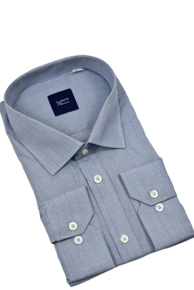 Erkek Büyük Beden Uzun Kol Gömlek 3613 BGL-ST04388 - Resim 4