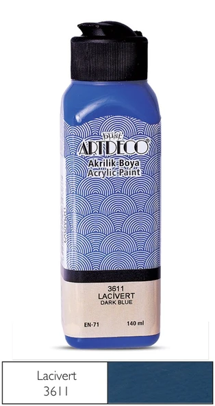 Artdeco Akrilik Boya 140 ml Lacivert - 4 adet