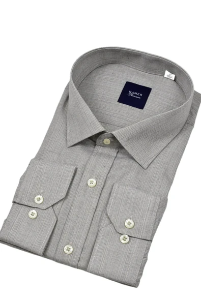 Erkek Büyük Beden Uzun Kol Gömlek 3613 BGL-ST04388 - Resim 8