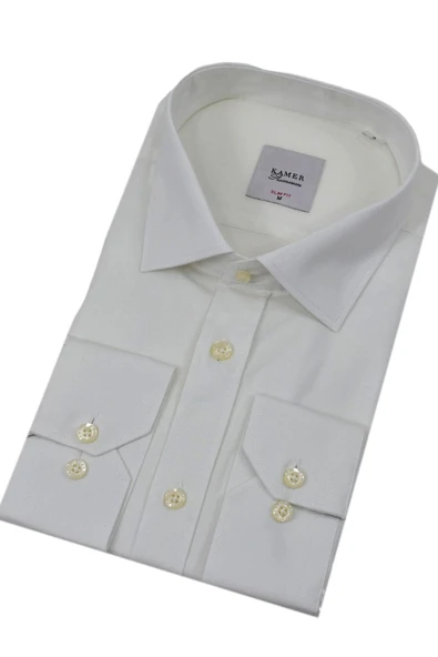 Erkek Slim Fitt Likralı Uzun Kol Kulplu Gömlek 2358 BGL-ST04384 ürün görseli